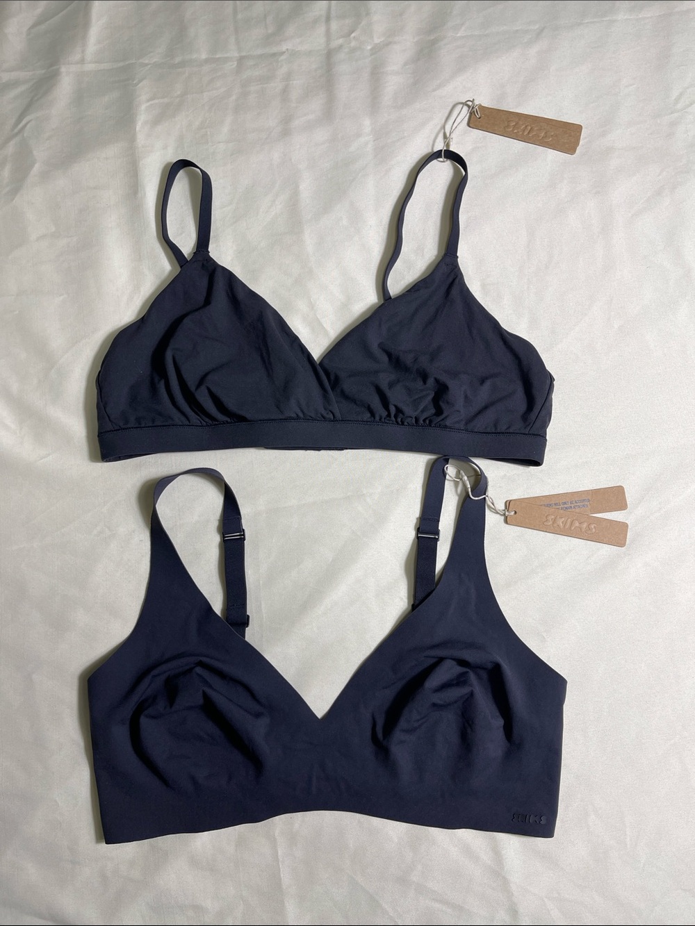 SKIMS 2-Piece Bralette Bundle Set Large Onyx NWT